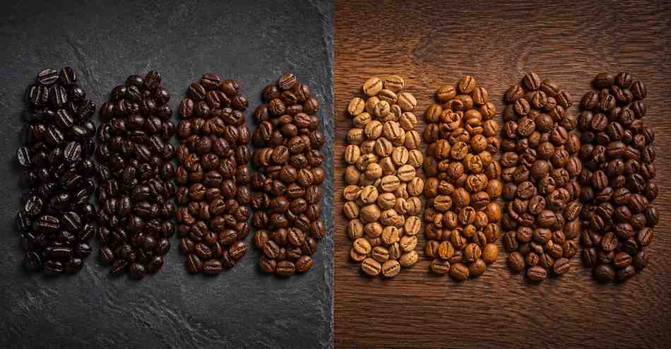  Light medium and dark roasted coffee beans showing different roast levels
Placement: In the brewing method section
