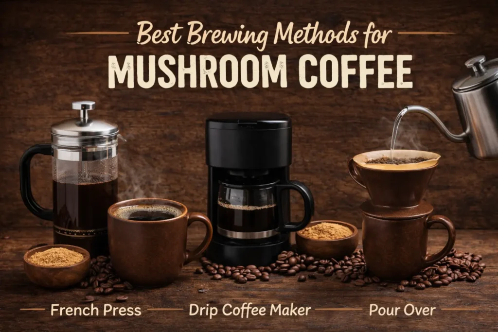 different ways to brew mushroom coffee french press pour over