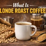 Blonde roast coffee explained showing light roast beans with mild flavor and higher acidity