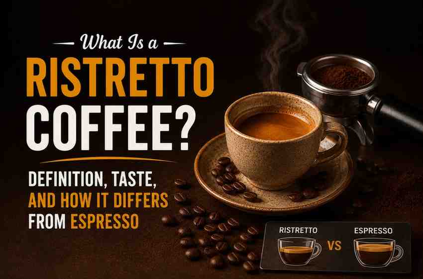 What is a ristretto coffee in simple terms. Understand the short espresso shot, its bold taste, and how it compares to other espresso styles.