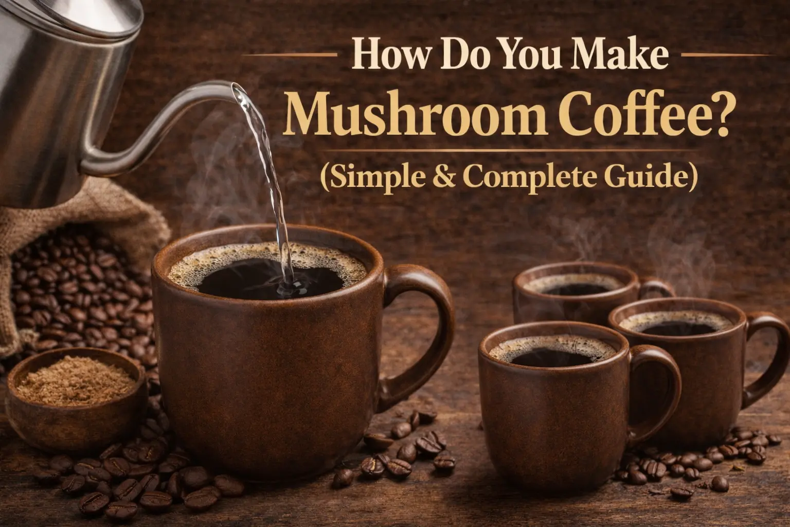 how to make mushroom coffee at home step by step for smooth taste