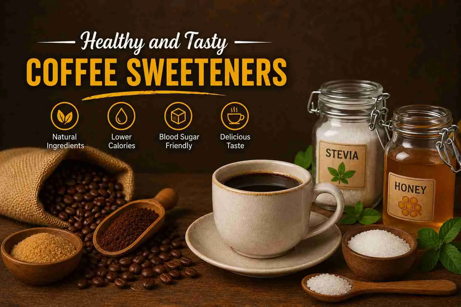 Different natural and healthy ways to sweeten coffee at home